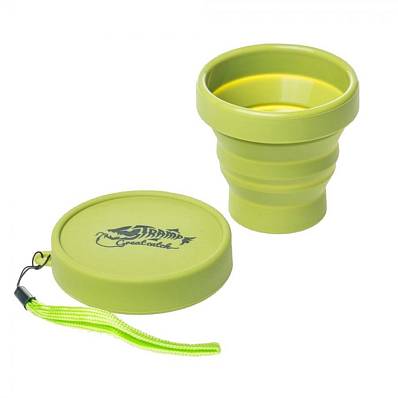 стакан tramp силиконовый складной с крышкой 180