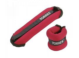 Утяжелители TORRES 2x1.0 кг неопрен металл песок