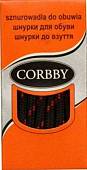 Шнурки CORBBY треккинговые 150cm Black/red