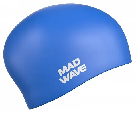 шапочка д/плав. mad wave long hair silicone blue