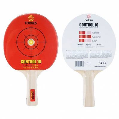 ракетка н/теннис torres control 10, 1.5мм для настольного тенниса
