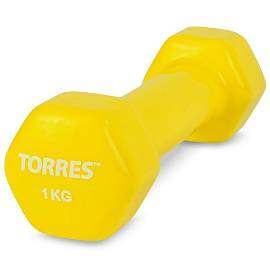 Гантель TORRES метал/винил 1.0 кг - 1шт
