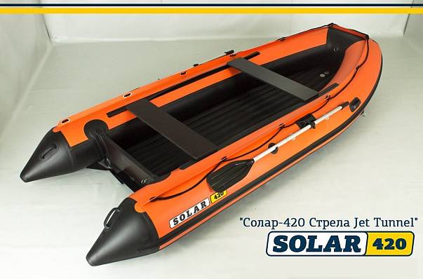 лодка надувная моторная solar420jet тоннель стрела